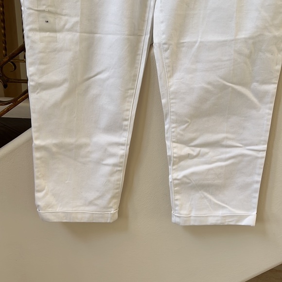 CALVIN KLEIN JEANS WHITE PANTS SIZE 14 women cotton white pants cropped pants - Picture 11 of 16